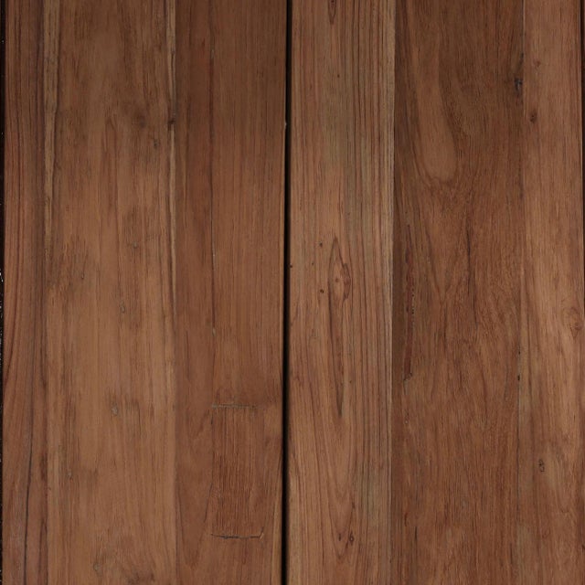 2020s Outdoor Teak Rounded Pedestal Dining Table For Sale - Image 5 of 5