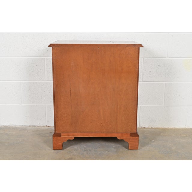 Stickley Georgian Solid Cherry Wood Nightstand or Bachelor Chest For Sale - Image 9 of 10