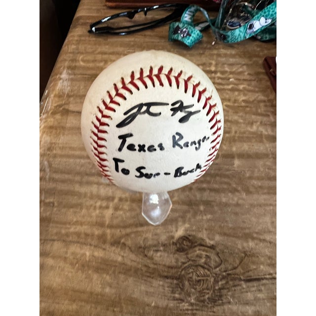 Vintage Pair of 1936 First Hall of Fame Election Baseballs and Stand For Sale - Image 4 of 12
