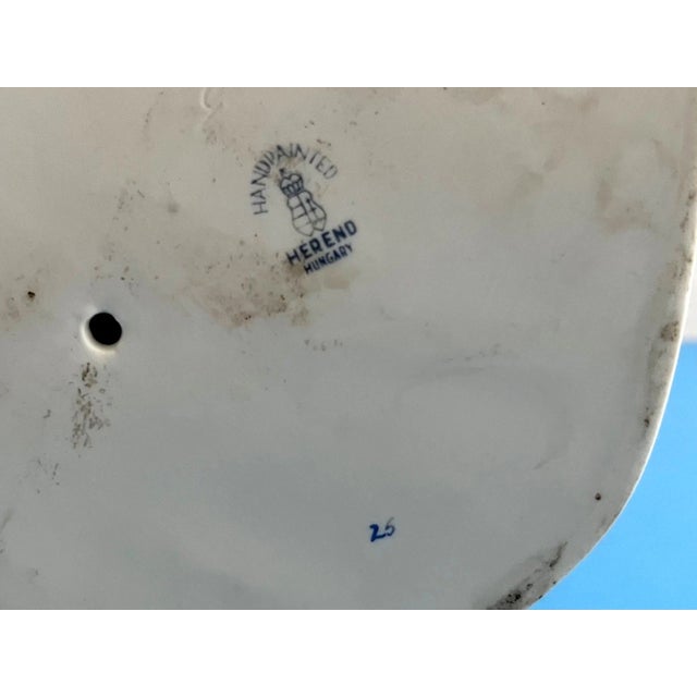 1990s Vintage Herend Hungary White & Brown Easter Bunny Porcelain Figurine For Sale - Image 5 of 5