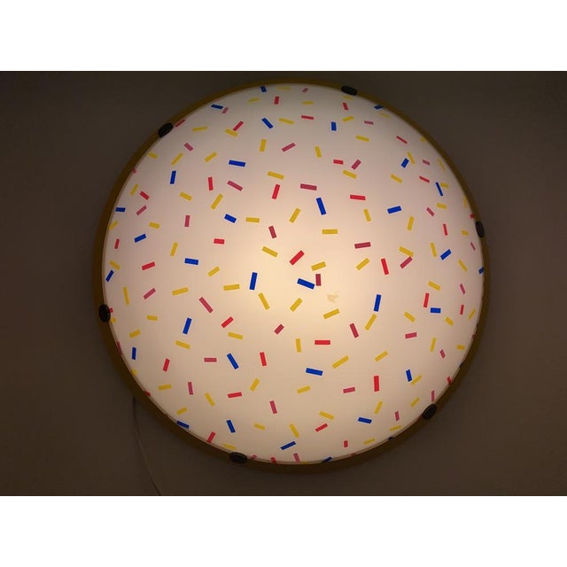 White Vintage Disk Ceiling Light from Valenti Luce, 1960 For Sale - Image 8 of 15