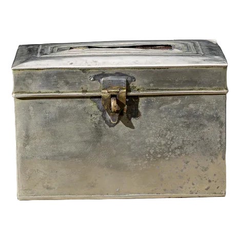 Silver-Plated Metal Piggy Bank For Sale