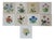 Hand-Painted Botanical Ceramic Tiles by Josef Frank, Meissen, Germany, 1960, Set of 9 For Sale