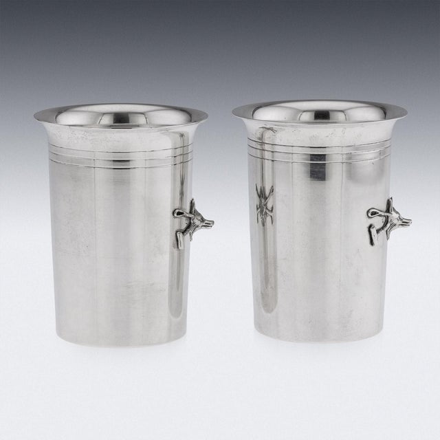 Vintage 20th Century Italian Silver Beakers by Gucci, 1980s, Set of 2 For Sale - Image 9 of 13