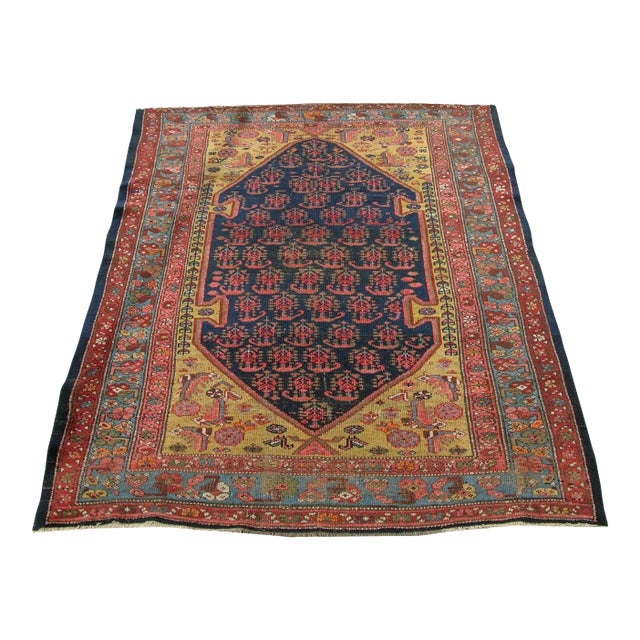 Mid-19th Century Persian Zanjan Rug 5.6x4.1 For Sale