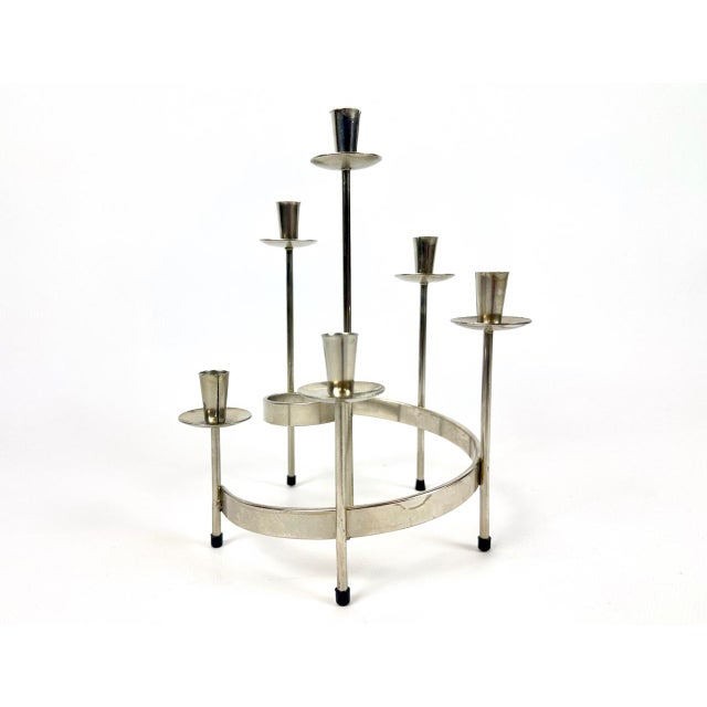 Mid-Century Modern Swedish Candlestick by Gunnar Ander for Ystad-Metal, 1960s For Sale - Image 11 of 11