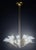 Murano glass chandelier with 8 beautiful white petals. 8 lights e14, possibility of wiring for Usa. Height with rod 80...