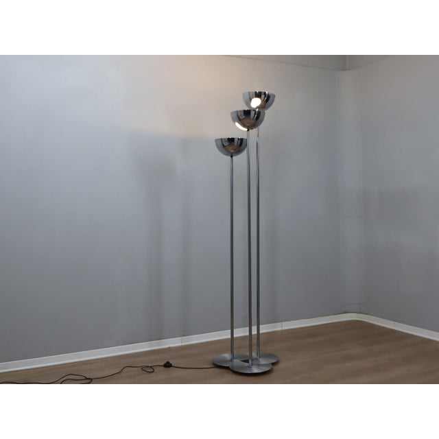 Space Age Italian Chrome 3-Column Floor Lamp from Lamperti, 1970s For Sale - Image 15 of 17