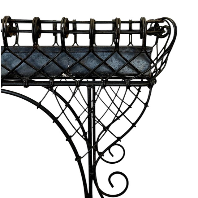 Early 20th Century Early 20th Century French Iron Wirework Jardinière For Sale - Image 5 of 8