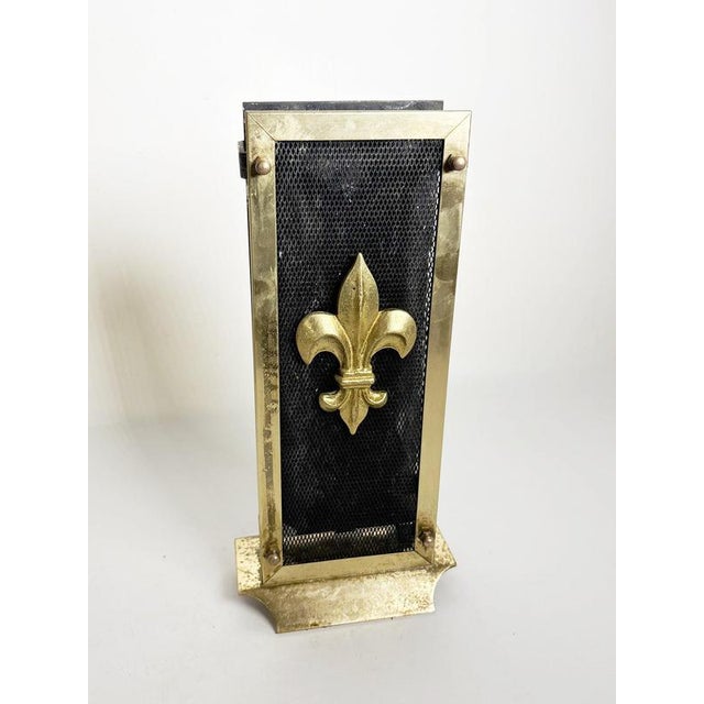1950s Fireplace Accessory with Fleur-de-Lys Decoration, France, 1950s For Sale - Image 5 of 12