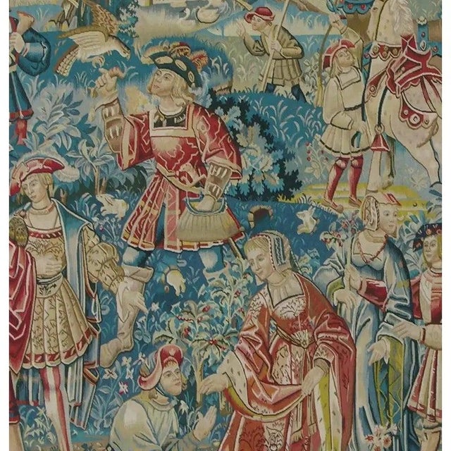Vintage Tapestry Depicting Royal Figures For Sale In Los Angeles - Image 6 of 9