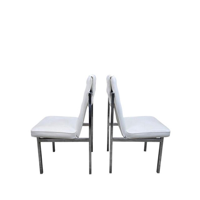 Mid-Century Modern Mid-Century Modern Cal-Style Furniture Mfg. Chrome High Back Dining Chairs – Set of 6 For Sale - Image 3 of 12