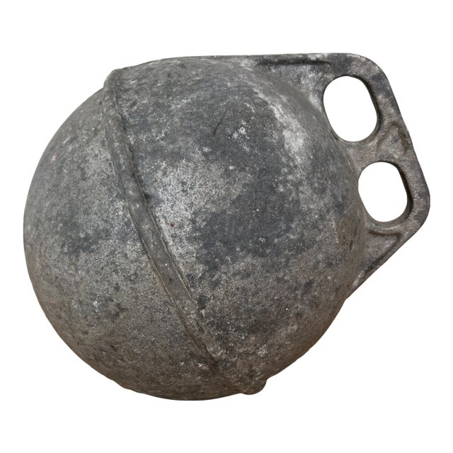 Large Antique Metal Fishing Float For Sale