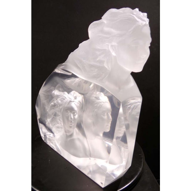 1990s Frederick Hart "Destiny" Lucite 1999 Acrylic Sculpture Hand Signed For Sale - Image 5 of 10