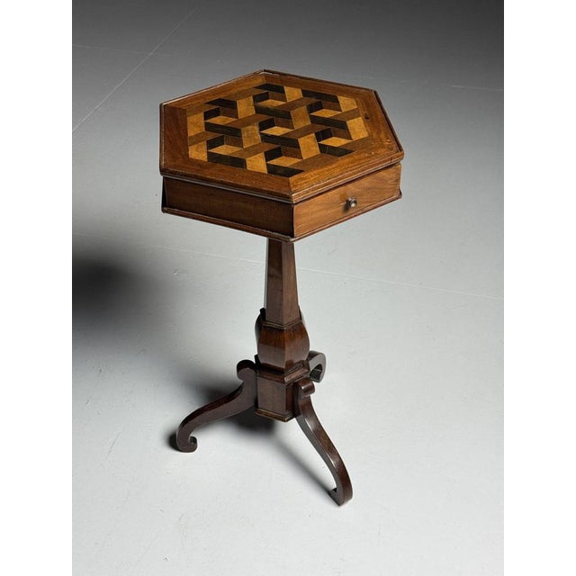 Marquetry Side Table, 1900s For Sale - Image 6 of 18