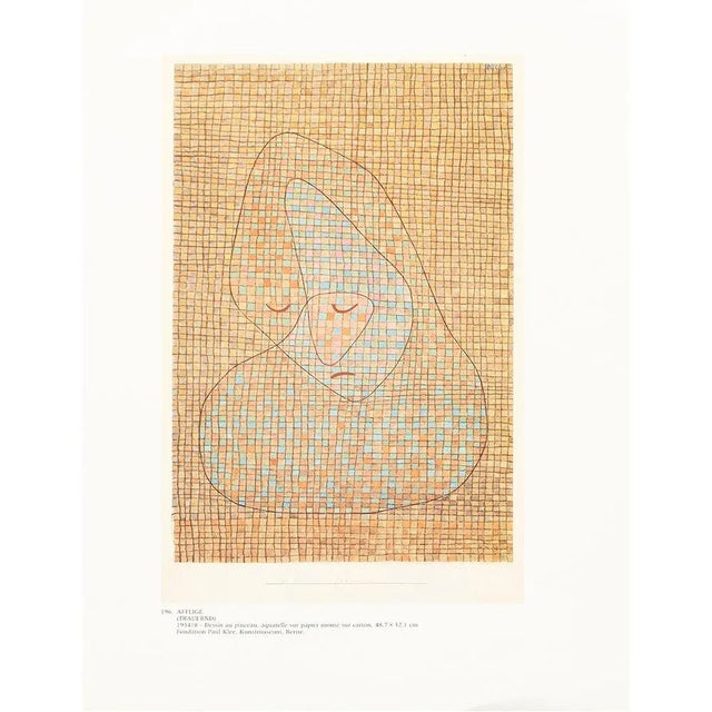 An excellent full-color print after painting "Mourning" by Paul Klee. Published by New French Editions in France in 1989....