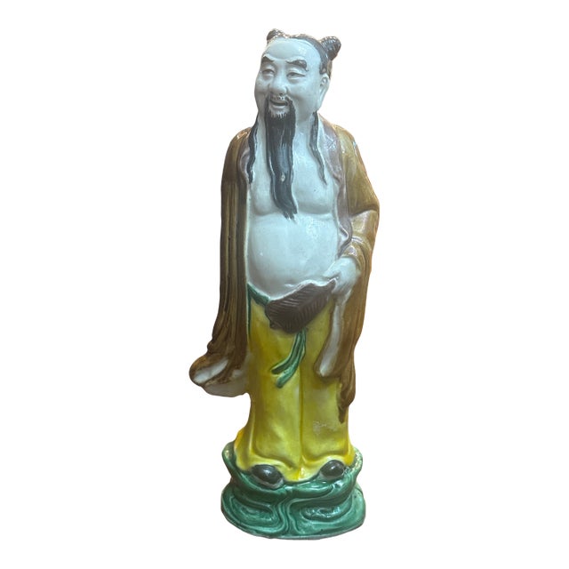 Antique Chinese Figure of Immortal Circa 1890-1920 For Sale