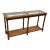 Faux Bamboo Console Table With Glass Top For Sale