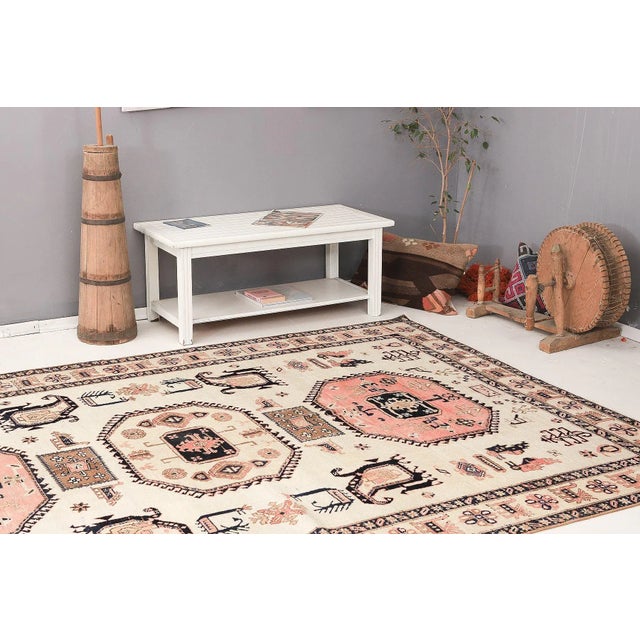 Mid 20th Century Mid 20th Century Hareez Wool Rug For Sale In Los Angeles - Image 6 of 7