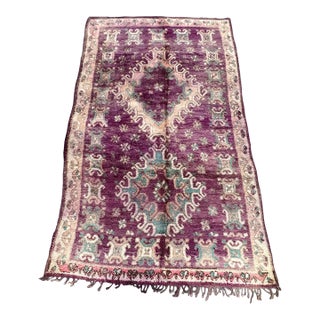 1980s Moroccan Handknotted Wool Rug - 6'2" X 10'2" Ft For Sale