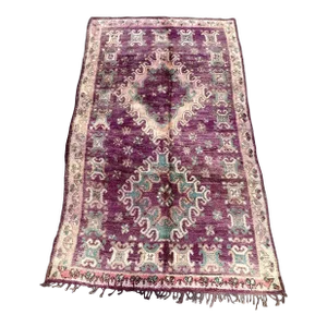 1980s Moroccan Handknotted Wool Rug - 6'2" X 10'2" Ft