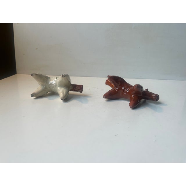Antique Glazed Horse Terracotta Whistles, 1920s, Set of 2 For Sale - Image 6 of 8