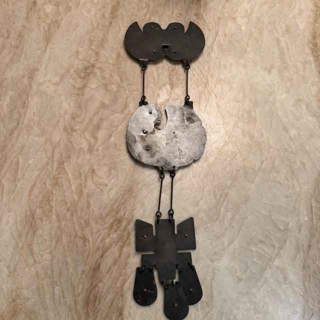 Decorative Wall Hanging Mid-Century Modern Folk Art J Moreno For Sale - Image 10 of 13