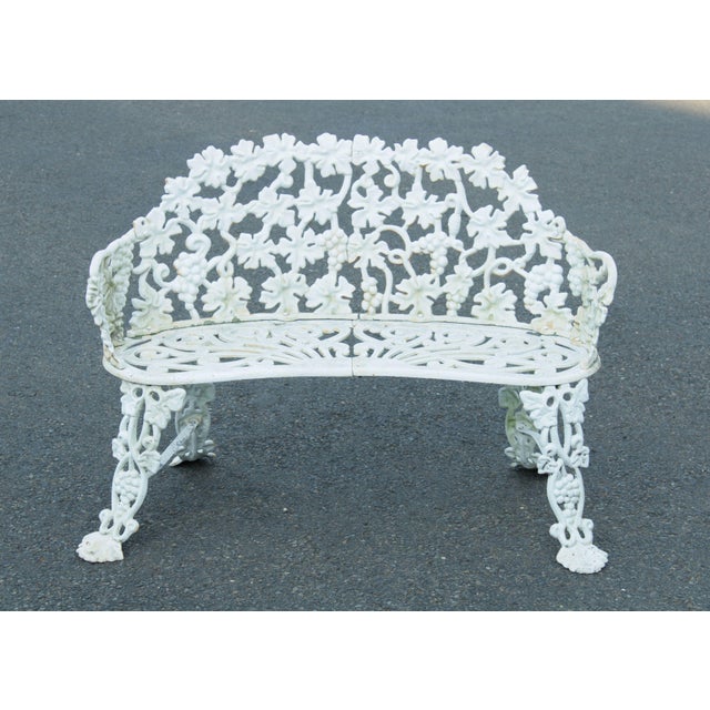 Cast Iron Victorian Style Grapevine Garden Settee, Bench Chairish