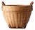 Vintage French Country Style Woven Basket For Sale