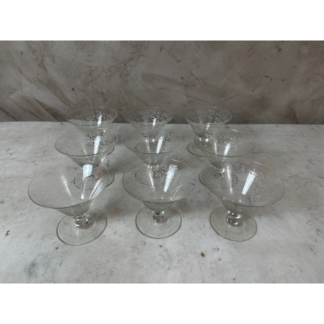 Vintage Crystal Glasses, 1940s, Set of 43 For Sale - Image 17 of 18
