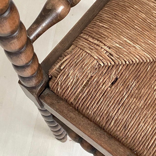 1930s Corner Chair in Turned Wood, 1930s For Sale - Image 5 of 8