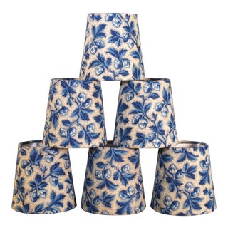 19th Century French Fabric Chandelier Shades - Set of 6 For Sale