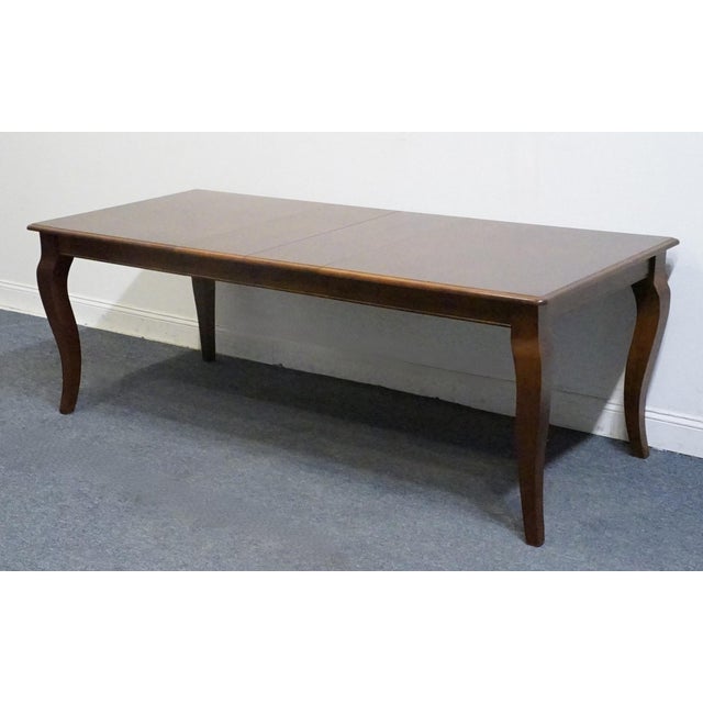 Brown Bassett Furniture Cherry Traditional American Empire Style 84" Dining Table 4469-3660 For Sale - Image 8 of 11