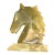 Vintage Horse Head Sculpture in Carved Jade For Sale