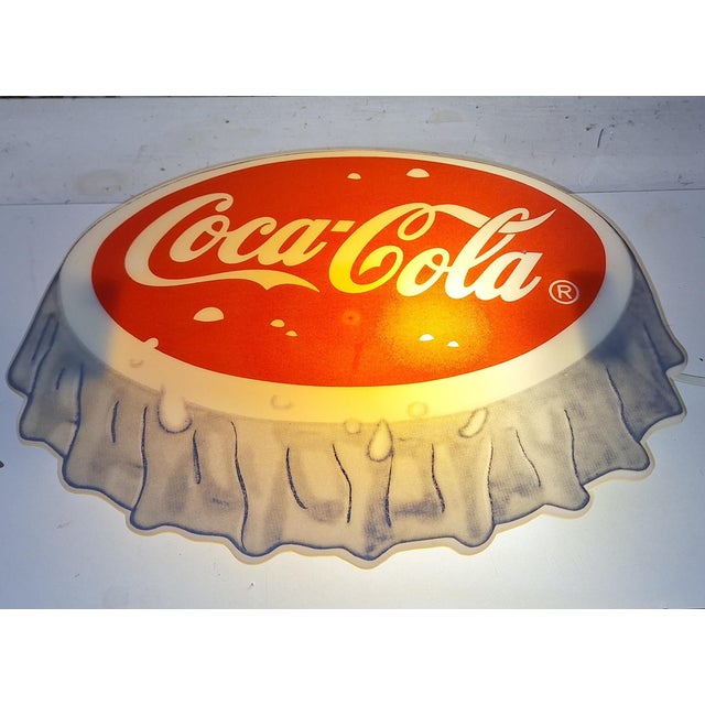 Vintage Wall Lamp in Plastic with Coca-Cola Advertising, 1980s For Sale - Image 3 of 8