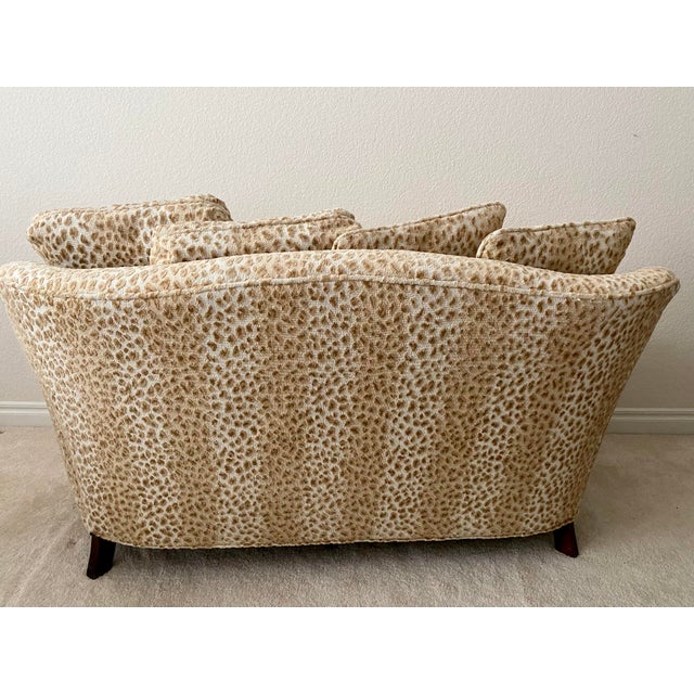 Late 20th Century Late 20th Century Luxury Transitional Leopard Print Settee/Sofa Hollywood Regency Style Excellent Condition. For Sale - Image 5 of 13