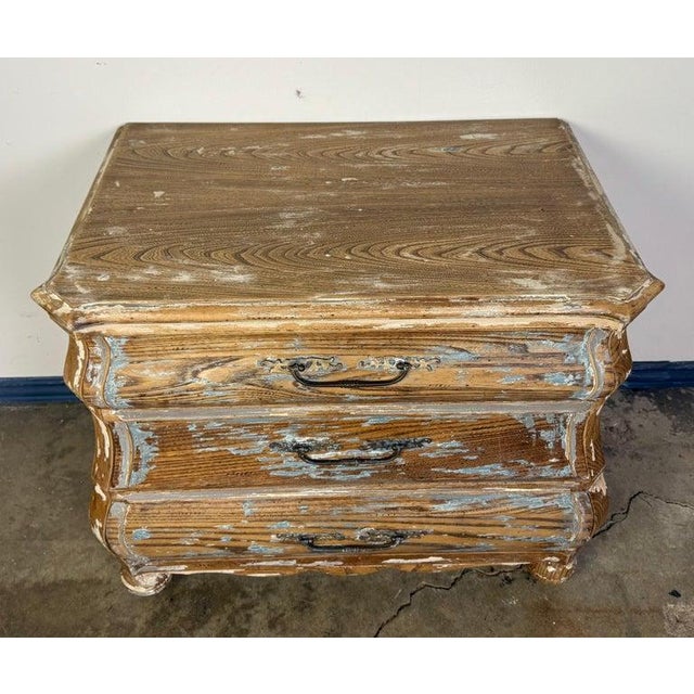 Distressed Louis XV Style Bombe Chests, Solid Wood, 1930s French For Sale In Los Angeles - Image 6 of 18