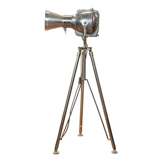Patt 23N Spotlight on Chrome Tripod from Strand Electric, England, 1960s For Sale
