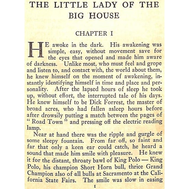 "The Little Lady of the Big House" 1916 London, Jack For Sale - Image 4 of 4