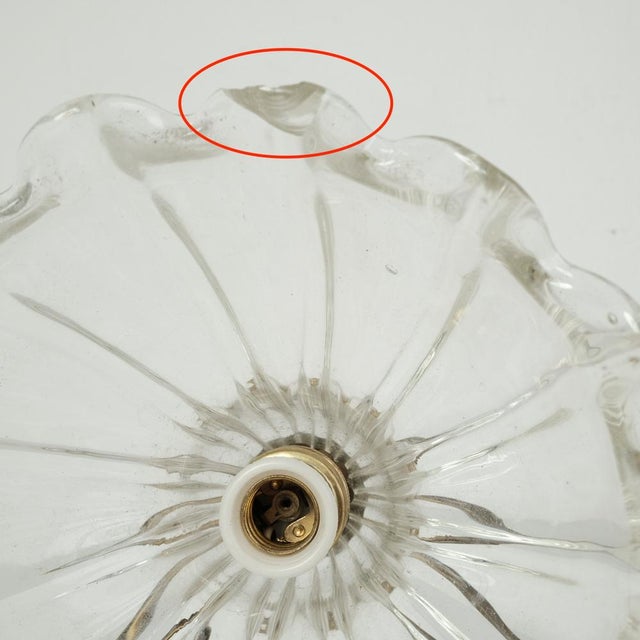 Murano Glass and Brass Campanella Table Lamp, Italy, 1950s For Sale - Image 16 of 17