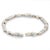 White Art Deco 18k White Gold Diamond Men's Bracelet Gift For Sale - Image 8 of 9