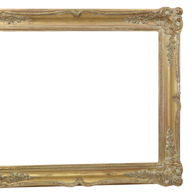 Rococo Baroque-Style Picture Frame in Pine For Sale - Image 3 of 16