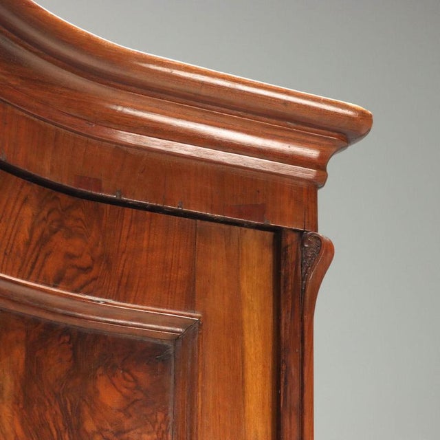 Wood Piedmont Walnut Wardrobe, Italy, 19th Century For Sale - Image 7 of 11