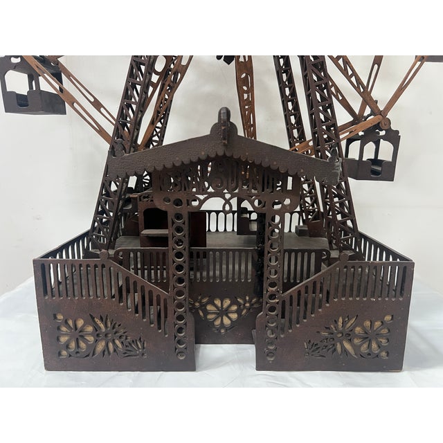 Wood 20th Century Model of a Ferris Wheel, Fairground Carousel For Sale - Image 7 of 18