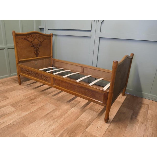 Wood Vienna Secession Single Bed from Jason and Joseph Kohn, 1900 For Sale - Image 7 of 9