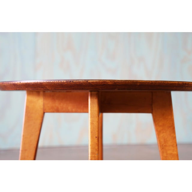 Wood Mid Century Modern 1950s Jens Risom Style Birch Table With Splay Legs For Sale - Image 7 of 10