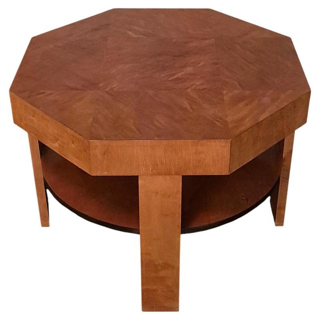 Finnish Modern Art Deco Octagonal 2-Tier Coffee Table, 1930s For Sale - Image 11 of 11