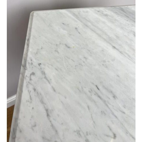 French Bedside Tables in Carved Oak with Marble Top, Set of 2 For Sale - Image 13 of 16