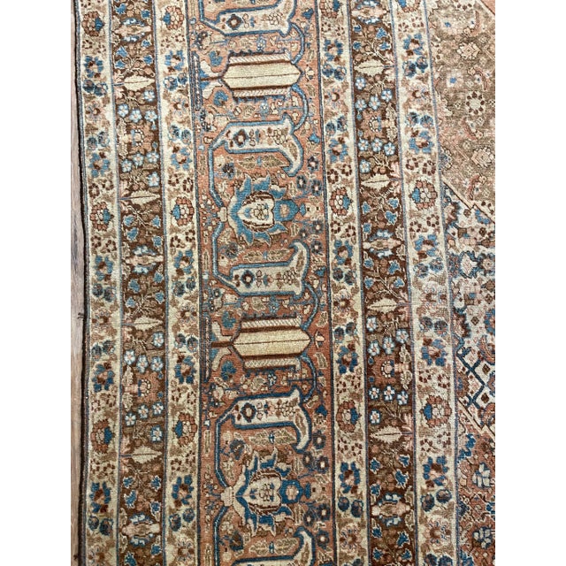 Palatial Antique Persian Hajijalili Tabriz Rug - 12 X 17 For Sale - Image 10 of 12