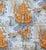 Mid 20th Century Mid 20th Century Orange Gray Chinoiserie Pagoda Fabric For Sale - Image 5 of 6